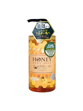 Гели FUNS Funs Honey Oil гель для душа увлажняющий с экстрактом меда и маслом жожоба 500мл