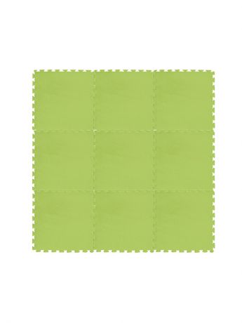 Коврики детские Meitoku Детский коврик-паззл Meitoku с мягким ворсовым покрытием, 9 деталей, зеленый