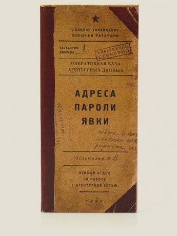 Визитницы Бюро находок Визитница "Адреса,пароли,явки"