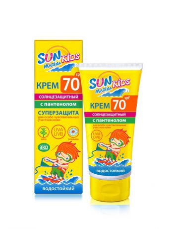 Кремы SUN MARINA KIDS Крем солнцезащитный для особо чувствительных участков лица и тела spf 70, 50 мл, SUN MARINA Kids