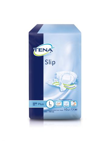 Подгузники для взрослых TENA Подгузники для взрослых TENA Slip Plus 10шт L (100-150 см) дышащие