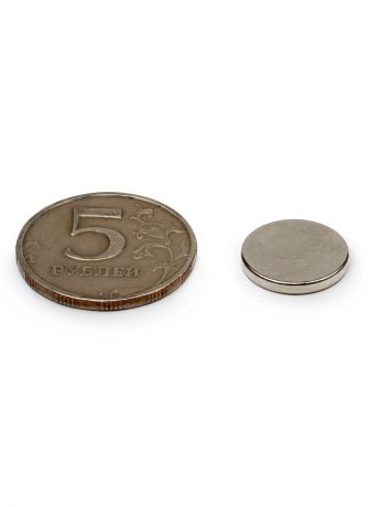 Магниты бытовые Forceberg Неодимовый магнит - диск 15х2 мм, 6шт