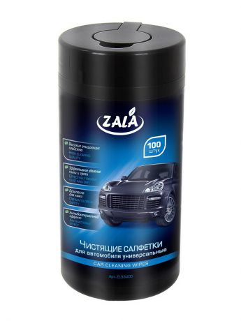 Салфетки для уборки ZALA Чистящие салфетки для всех поверхностей автомобиля универсальные, 100 шт.