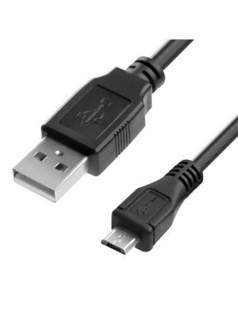 Кабели GCR Кабель micro USB 2.0 1.5m черный, 28 / 28 AWG, AM / microB 5pin, экран, армированный, морозостойкий