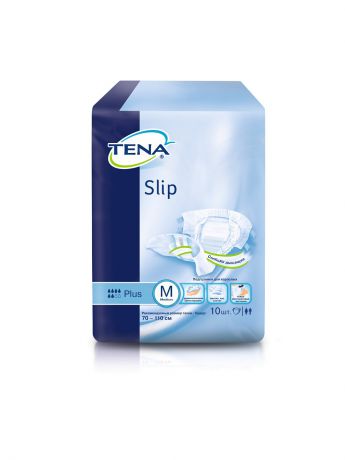 Подгузники для взрослых TENA Подгузники для взрослых TENA Slip Plus 10шт М (70-110 см) дышащие