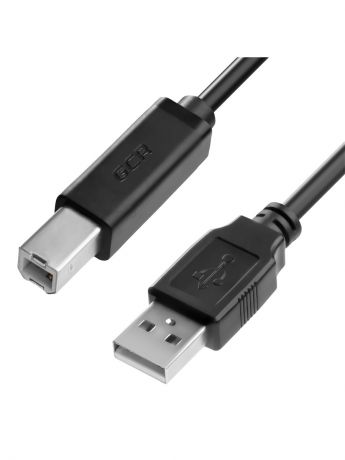 Кабели GCR Кабель USB 2.0 1.0m AM/BM черный, 28/24 AWG, экран, армированный, морозостойкий