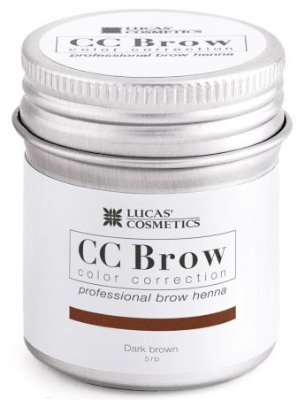 Краски для волос CC Brow Хна для бровей в баночке (темно-коричневый), 5 гр