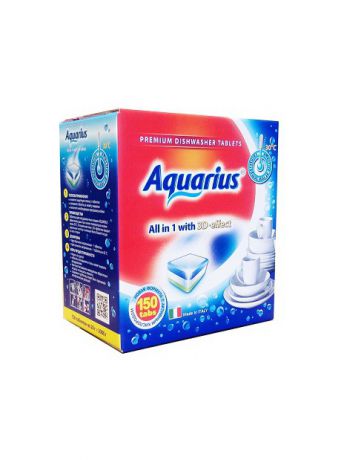 Средства для посудомоечных машин AQUARIUS Таблетки для ПММ "Aquarius" ALLin1 (mega) 150 штук