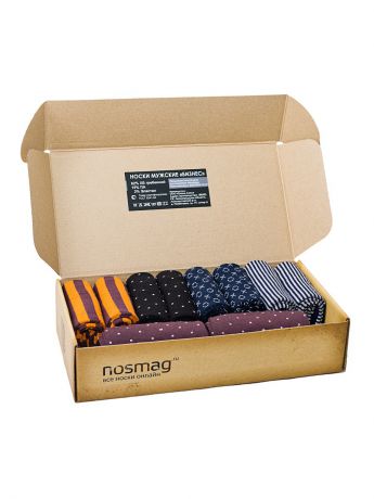 Носки NosMag Набор носков Stylish 10 пар с сургучной печатью.