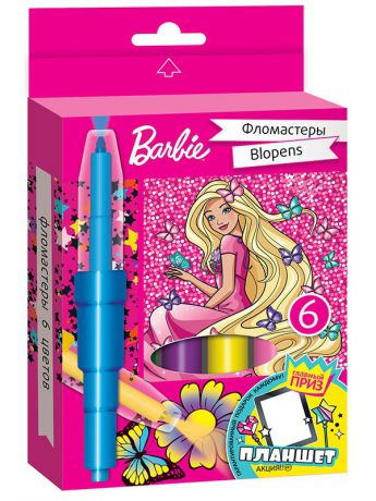 Фломастеры Mattel Фломастеры Blowpens Mattel Barbie 6 цветов