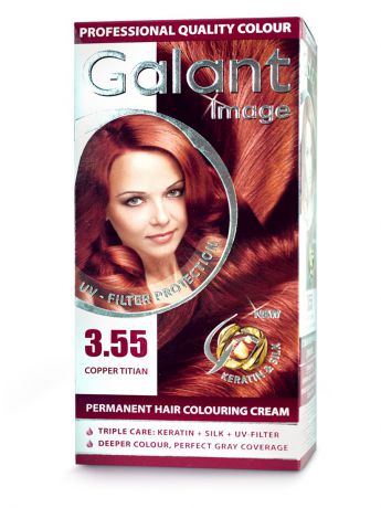 Краски для волос GALANT Image Cтойкая крем-краска для волос " GALANT" 3.55 медный тициан, 115мл.,(Болгария)