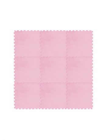 Коврики детские Meitoku Детский коврик-паззл Meitoku с мягким ворсовым покрытием, 9 деталей, розовый