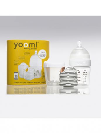 Бутылочки для кормления YOOMI Yoomi Самоподогревающая бутылочка для кормления, автоном (140 мл, соска 0+, нагреватель, контейнер)