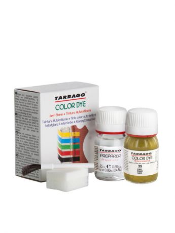 Краски для обуви Tarrago Краситель+очиститель  для гладкой кожи TDC05 COLOR DYE, стекло, 2 х 25мл. (035 хаки)