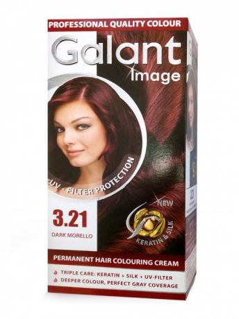 Краски для волос GALANT Image Cтойкая крем-краска для волос " GALANT" 3.21 черная вишня 115мл.,(Болгария)
