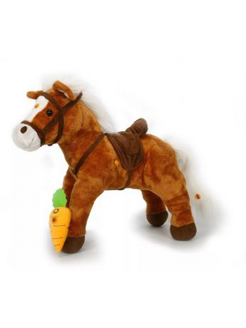 Мягкие игрушки TEEBOO. Пони TEEBOO коричневый интерактивный (9 функций), 65 см