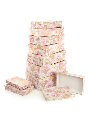 Подарочные коробки VELD-CO Набор из 10 картонных коробок 23*13*3-36,5*26,5*12см, Эльфийский сад