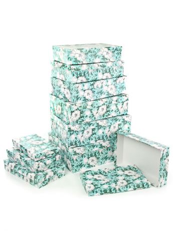 Подарочные коробки VELD-CO Набор из 10 картонных коробок 23*13*3-36,5*26,5*12см, Анаис