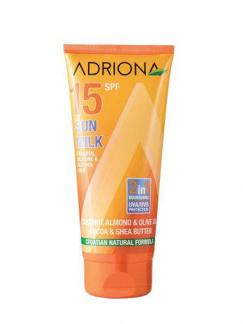 Молочко ADRIONA Солнцезащитное молочко для лица и тела SPF 15