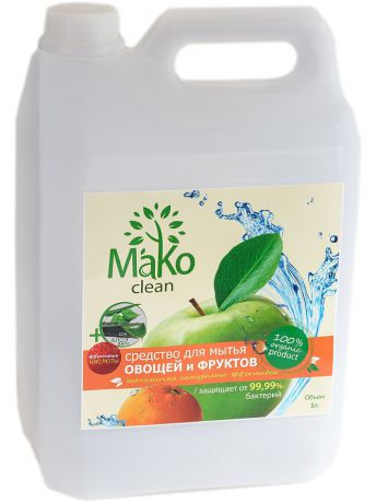 Средства для мытья продуктов MaKo Clean Средство для мытья овощей и фруктов, концентрат 5 л.
