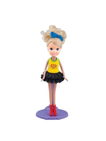 Наборы для лепки Toy Target Набор для творчества с пластилином Fashion Dough и куклой Блондинка в черной юбке