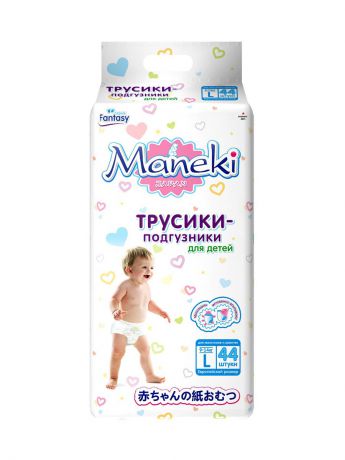Подгузники детские Maneki Подгузники-Трусики , Размер L, 9-14 Кг, 44 Шт/Упак