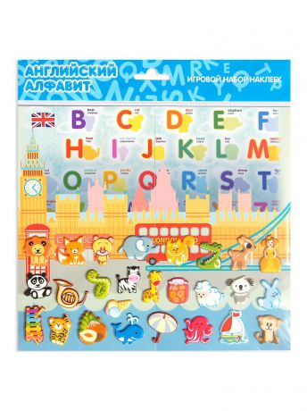 Наклейки детские Липляндия Игровой набор наклеек английский алфавит