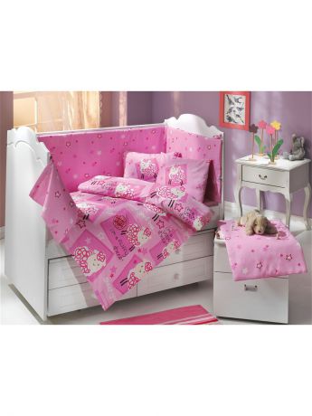 Постельное белье HOBBY HOME COLLECTION Кпб с одеялом детское поплин "LITTLE SHEEP" розовое