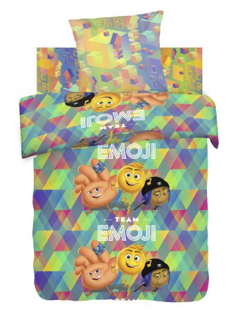 Постельное белье Непоседа Комплект постельного белья 1,5 бязь "Emoji movie" Команда Эмоджи