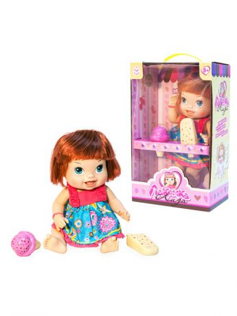 Куклы 1Toy Кукла с мороженым (2шт.)"Лакомка Лиза" 36см,с каре,кор.