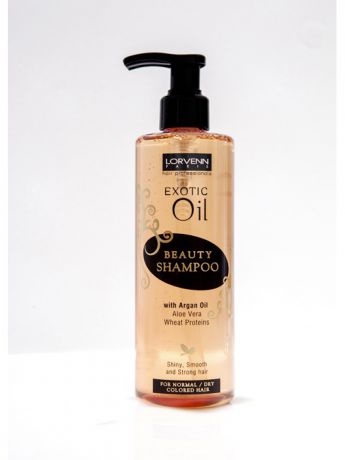 Шампуни Lorvenn Шампунь для волос с аргановым маслом, Алоэ Вера, протеинами пшеницы Exotic Oil Beauty, 300мл