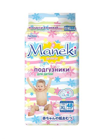 Подгузники детские Maneki Подгузники , Размер Xl, Больше 12 Кг, 48 Шт/Упак