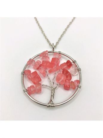 Подвески бижутерные Honey Jewelry Подвеска "Дерево жизни" (розовый кварц)