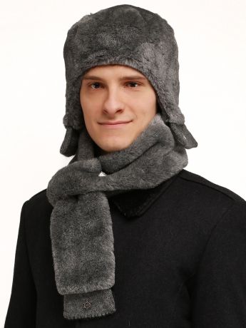 Шапки ZIMA Комплект шапка+шарф под мутон серый