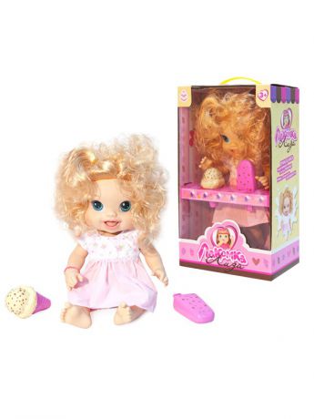 Куклы 1Toy Кукла с мороженым (2шт.)"Лакомка Лиза" 36см,кудрявая блондинка,кор.