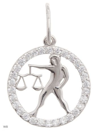 Ювелирные подвески ACCENT jewelry Подвеска серебряная "Знаки зодиака "Весы"