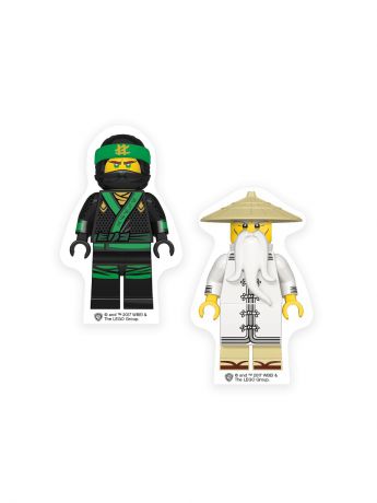 Ластики Lego. Набор ластиков (2 шт.) LEGO Ninjago Movie (Лего Фильм: Ниндзяго)- Lloyd/Wu