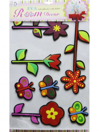 Наклейки интерьерные ArteNuevo Наклейка для декора "цветы"