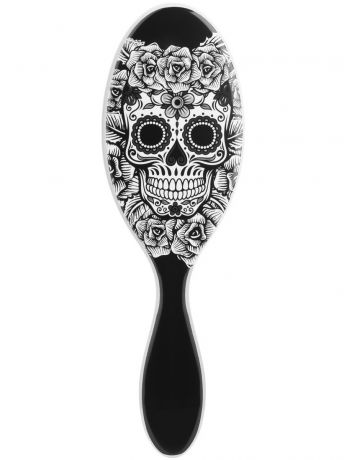 Расчески WET BRUSH BWP830SKBW SUGAR SKULL BLACK/WHITE Щетка для спутанных волос Калавера (черно-белая)