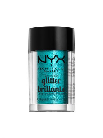 Глиттеры NYX PROFESSIONAL MAKEUP Глиттер для лица и тела FACE & BODY GLITTER - TEAL 03