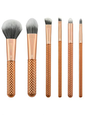 Кисти косметические Royal&Langnickel Набор кистей для макияжа MODA METALLICS TOTAL FACE SET ROSE GOLD  в чехле