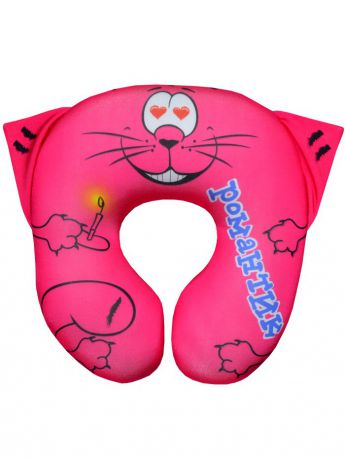 Подушки декоративные Оранжевый кот Подушка игрушка под шею антистресс Добряк