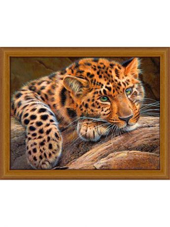 Наборы для поделок Алмазная живопись Картина стразами "Леопард" (АЖ-1356)