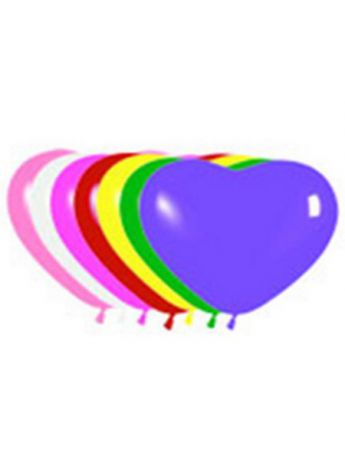 Воздушные шарики Веселый Роджер Шары воздушные "Сердце" 12", 25 шт, цветные в пакете