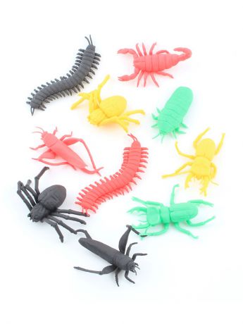 Фигурки-игрушки Радужки Набор силиконовых насекомых для счета, 10 шт. в ассортименте