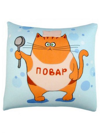 Подушки декоративные Оранжевый кот Подушка Игрушка антистресс Кот - повар