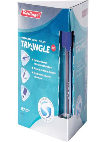 Ручки Berlingo Набор шариковых ручек (30 шт) "Triangle 100", 0,7мм, синяя