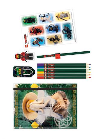 Канцелярские наборы Lego. Набор канцелярских принадлежностей (12 шт. в комплекте) LEGO Ninjago Movie (Лего Фильм: Ниндзяго)