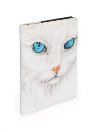 Обложки Eshemoda Обложка на паспорт "Белая кошка"