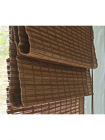Рулонные шторы Эскар Бамбуковые римские шторы, какао, размер: 80х160